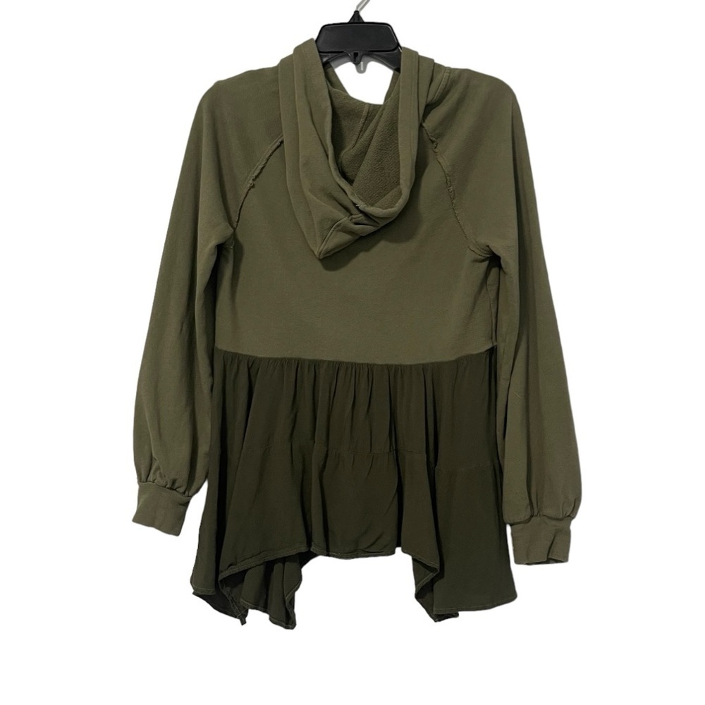 Anthropologie T.la Olive Green Lavande Tunic Full Zip Hoodie Size XS - Picture 2 of 7